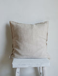 Handmade Natural Linen Throw Pillow Cover with Flanges